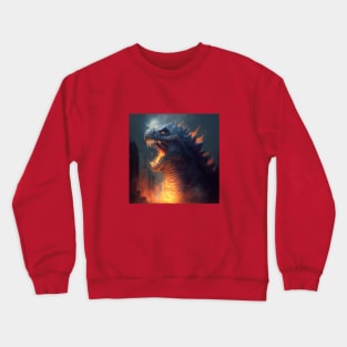 Bright Godzilla illustration Crewneck Sweatshirt